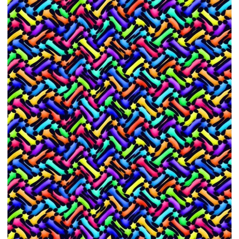Kaleidographix Abstract Herringbone Navy Blue Suzan Lind Blank Quilting Cotton Fabric