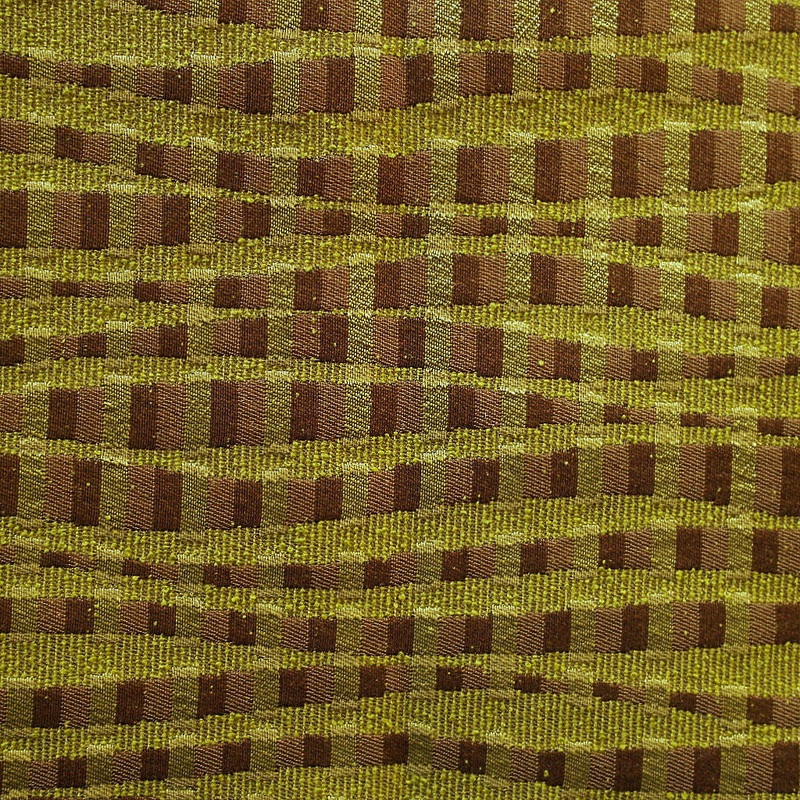 Remnant of Seagrass Olive Branch Brown Upholstery Fabric