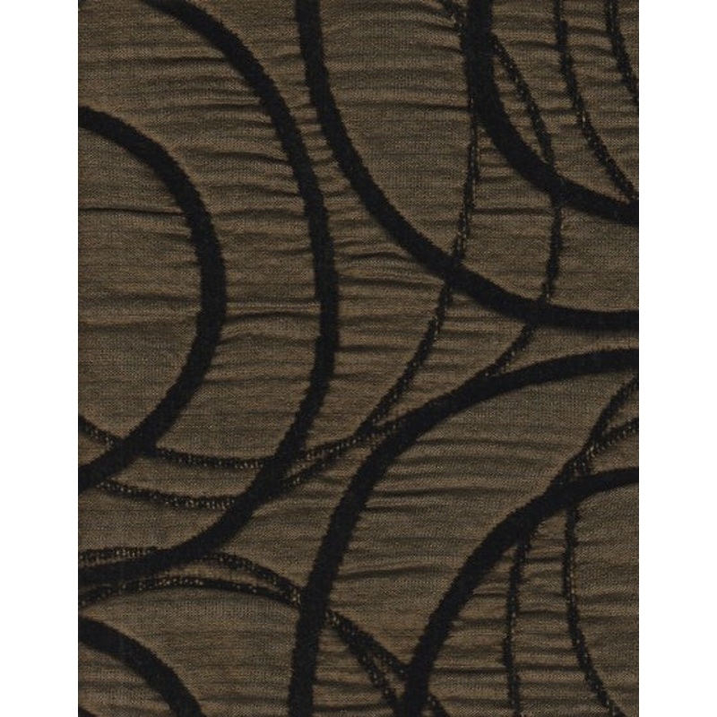 Spiro Gyro Chocolate Circle Design Brown Upholstery Fabric