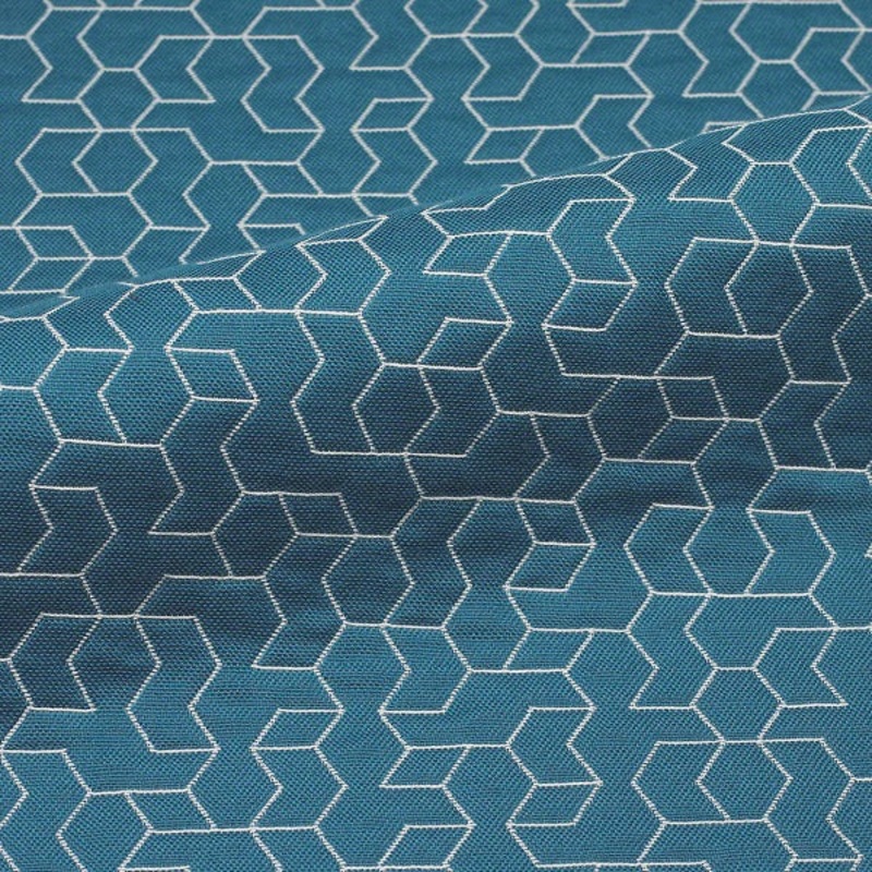 CF Stinson Tangram Grotto Geometric Blue Upholstery Fabric
