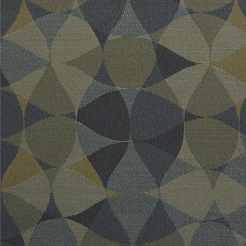 Arc-Com Masquerade Rainstorm Overlapping Circles Blue Upholstery Fabric