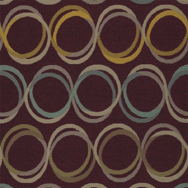 Designtex Rotary Mulberry Overlapping Circles Upholstery Fabric
