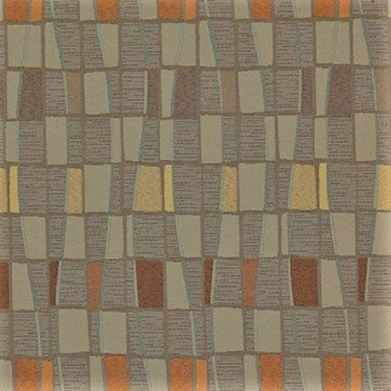 Domain Fossil Geometric Design Brown Upholstery Fabric