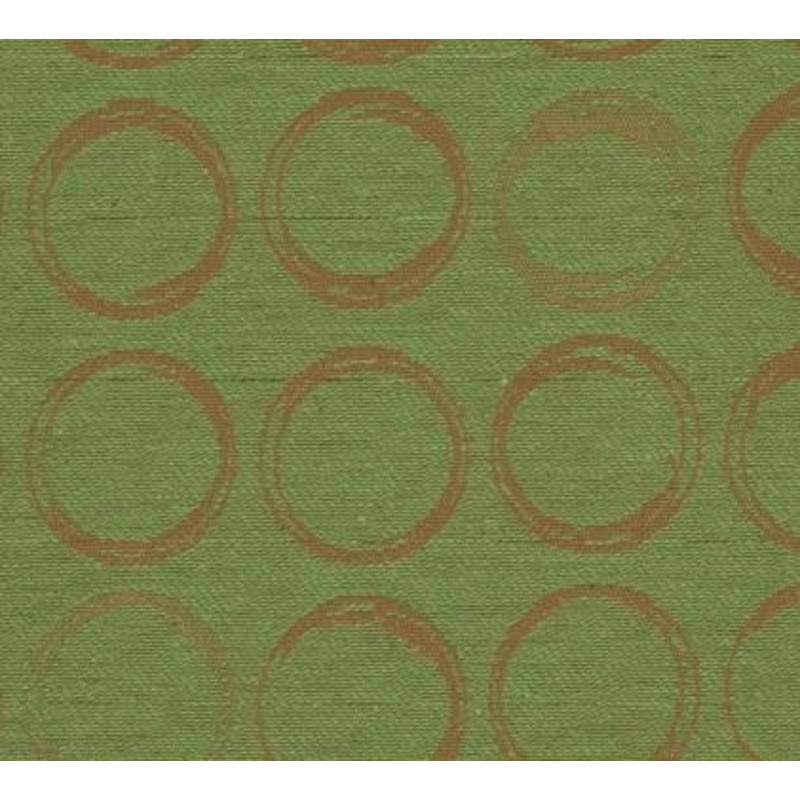 Source Fern Circle Pattern Green Upholstery Fabric