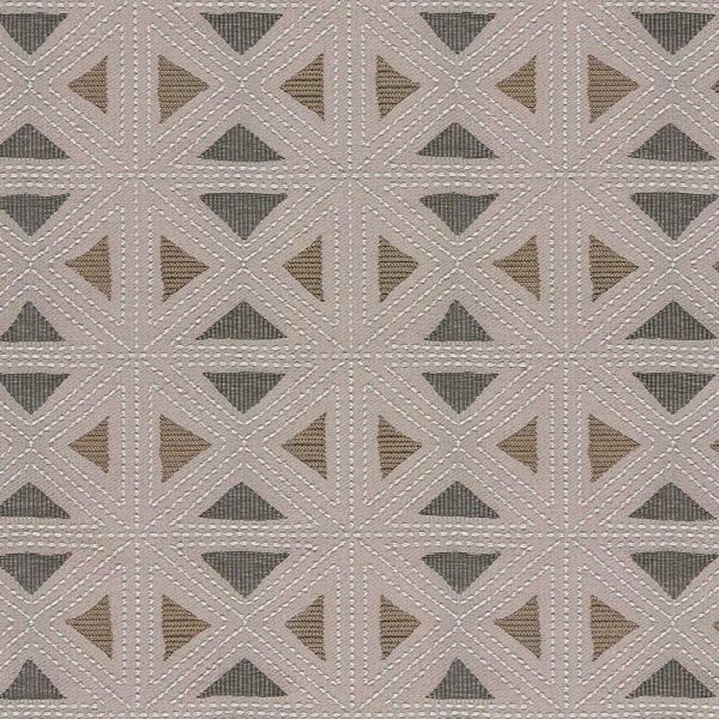 Arc-Com Geostitch Cocoa Textured Triangles Brown Upholstery Fabric