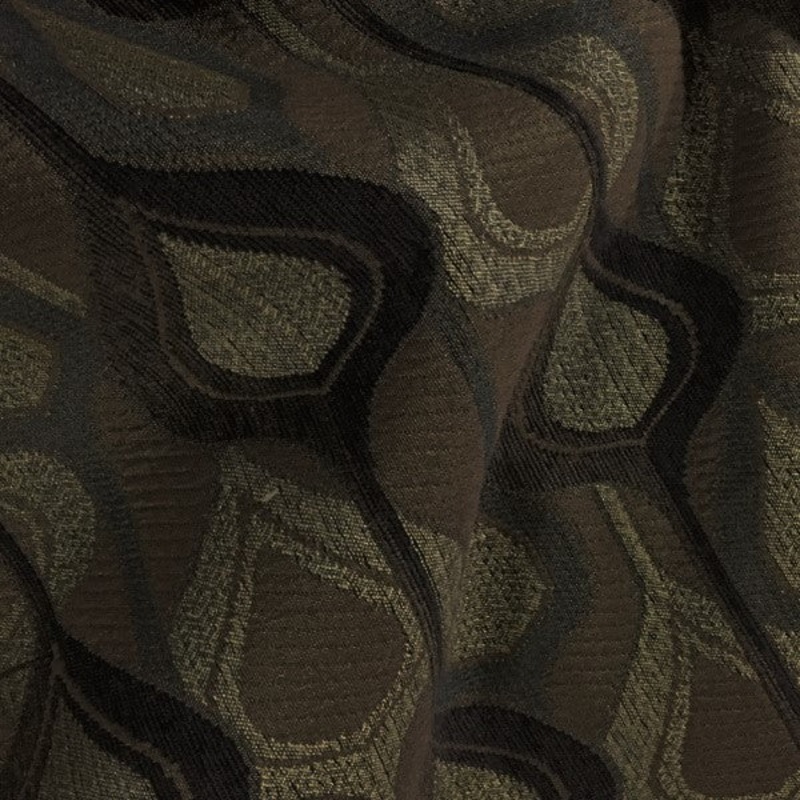 Baubles Pumpernickel Brown Spade Design Upholstery Fabric
