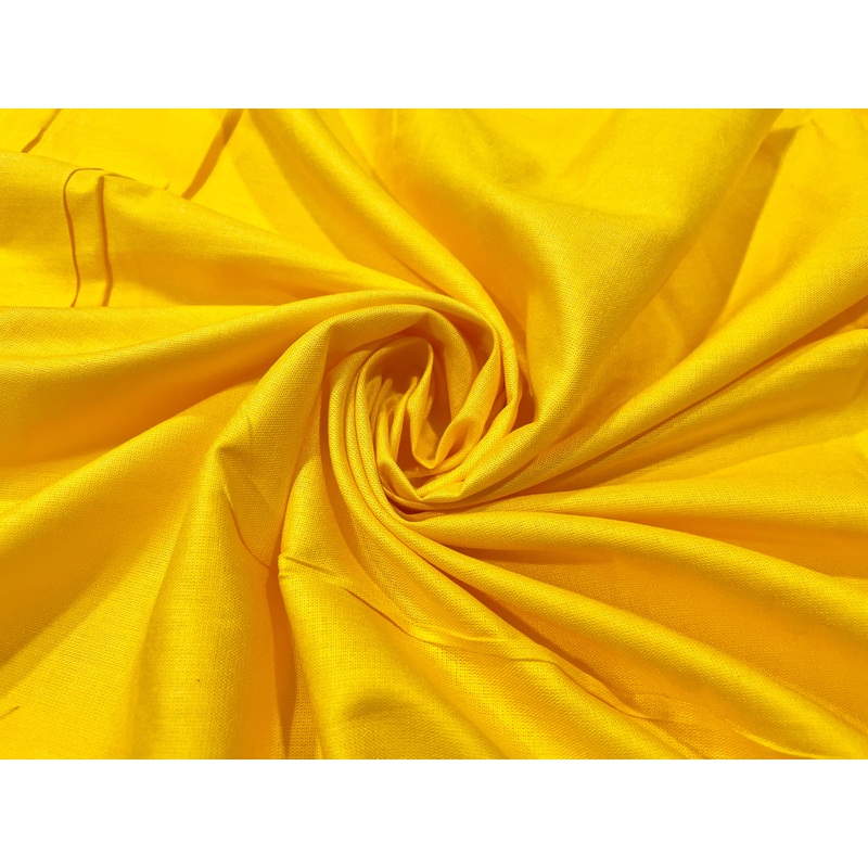Yellow Plain Soft Cotton Rayon Fabric