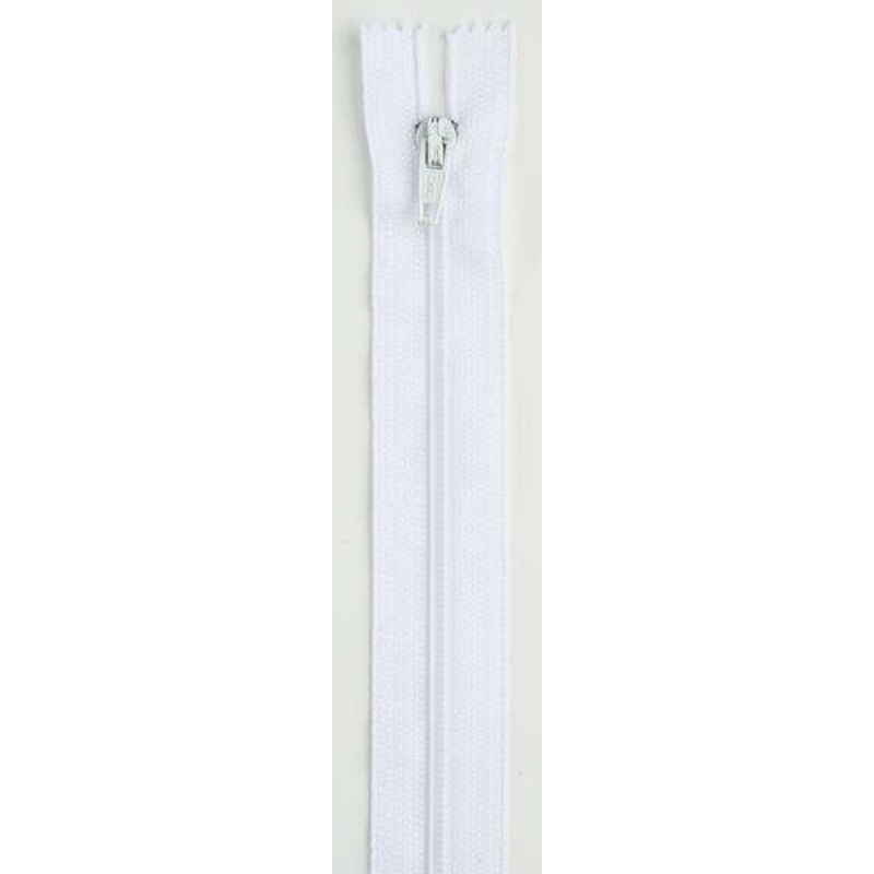 All-Purpose Polyester Coil Zipper 14in White - F7214-WHT