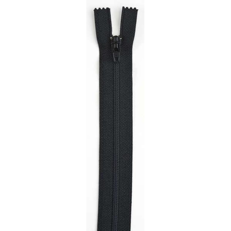 All-Purpose Polyester Coil Zipper 22in Black - F7222-BLK