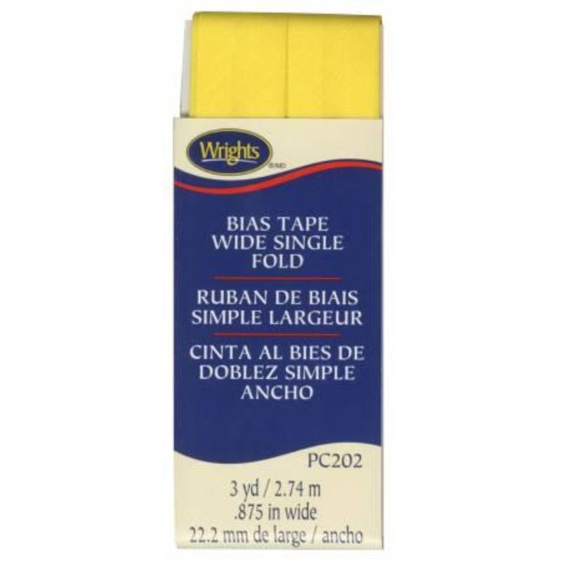 Wide Single Fold Bias Tape Canary- Wrights 117202086
