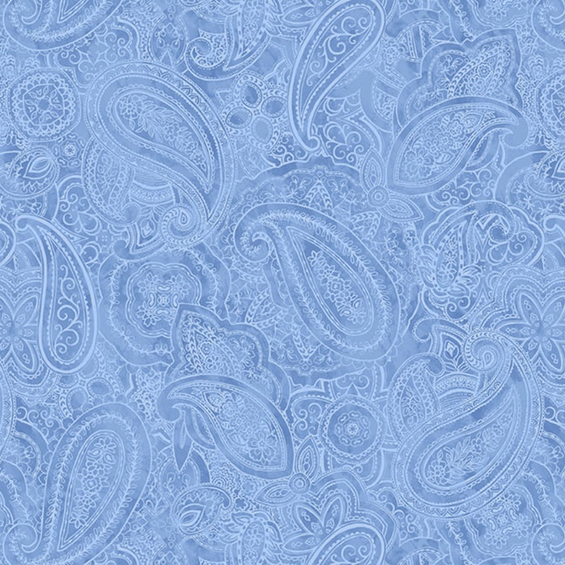 1 yard - 108" Wide Backing Paisley Jane 3849-75 Blue