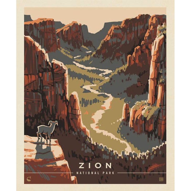National Parks Poster Panel : Zion Panel by Anderson Design Group