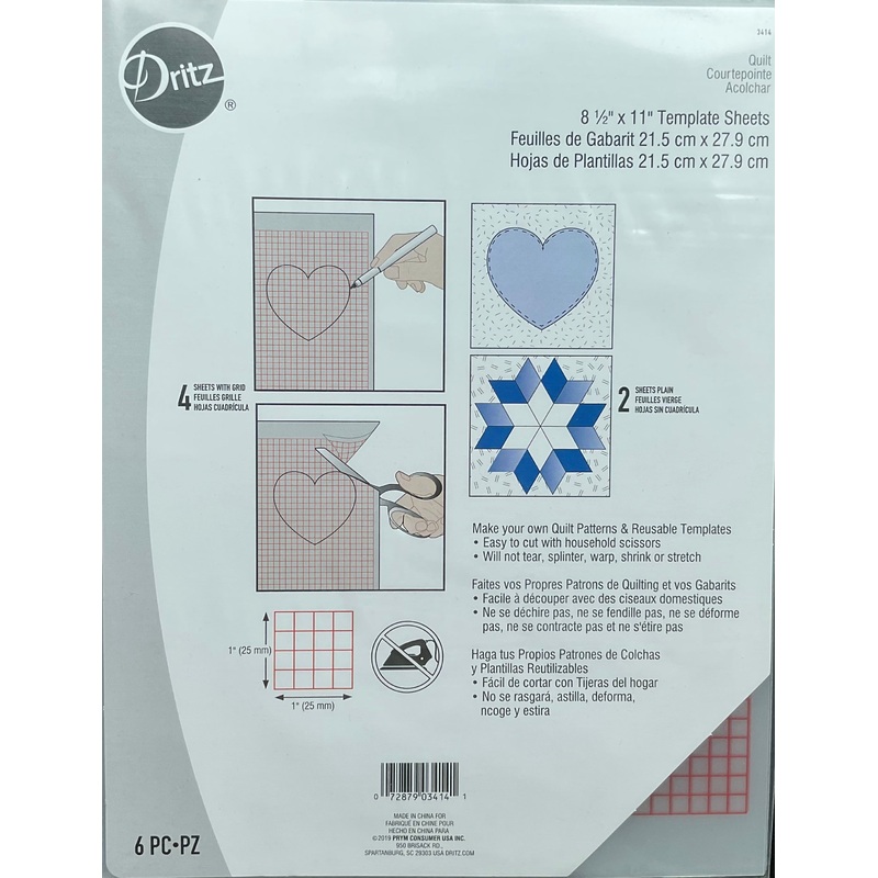 Dritz Template Sheets
