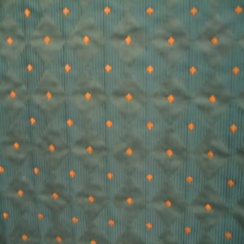 54" Diamond Blue-Green with Dots Tan