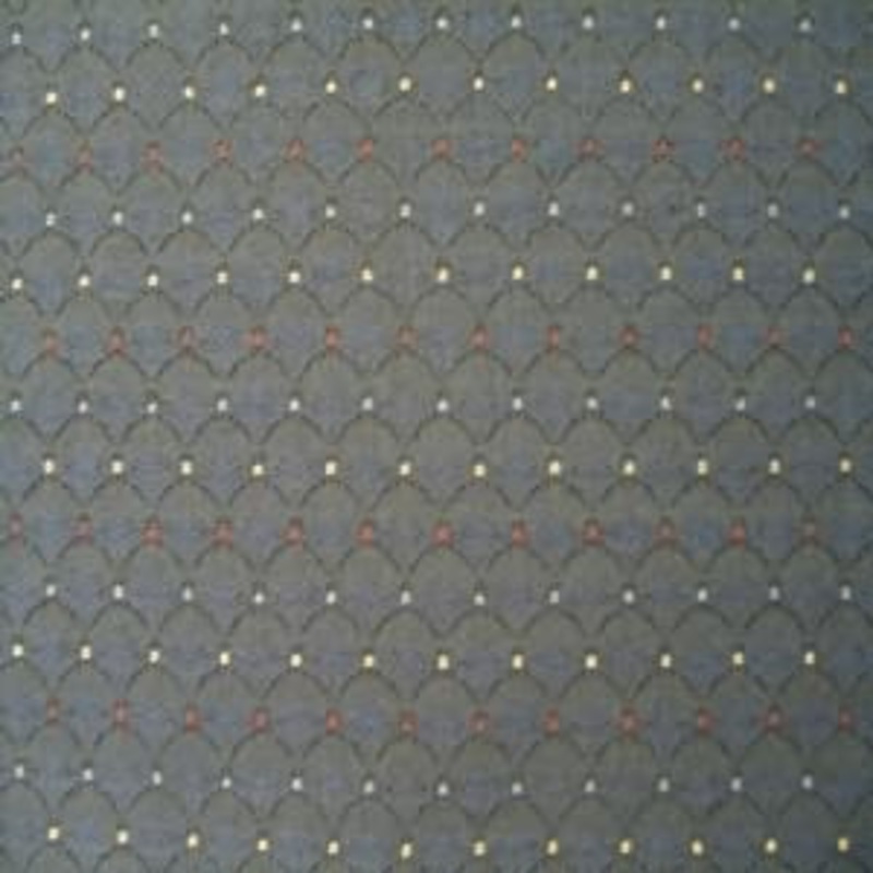 54" Dots Red, Blue and Gold with Half Circle Navy