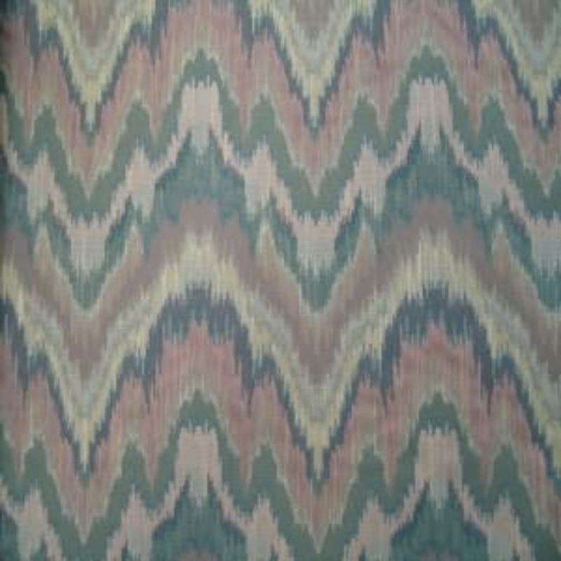 54" Flamestitch Green, Mauve, Plum and Cream (RR)