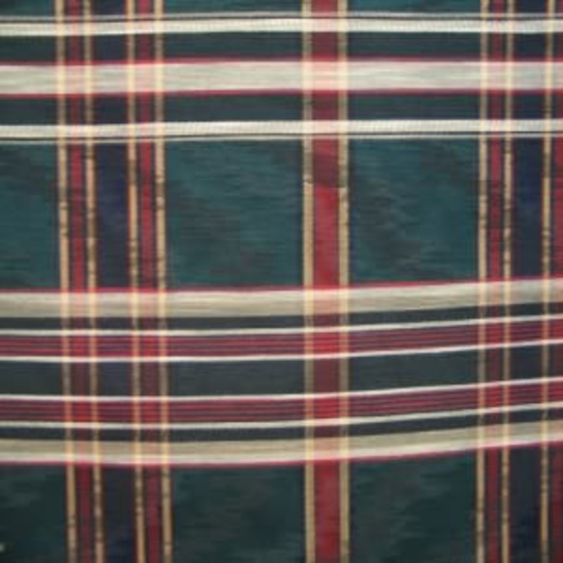 54" Flamestitch with Plaid Green and Tan