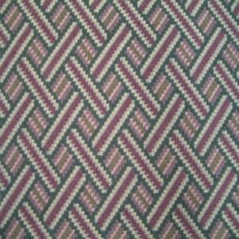 54" Woven Pattern Green, Rose and Mauve