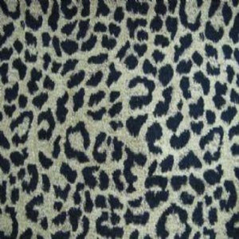 56" Upholstery Chenille Leopard Animal Gold and Black