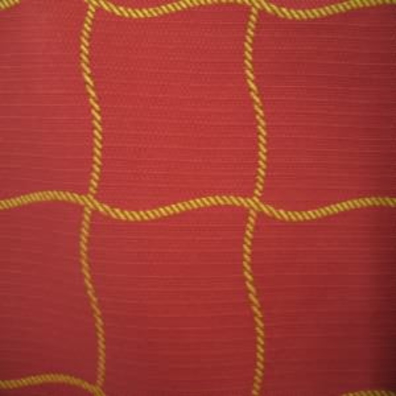 57" Upholstery Window Pane Red