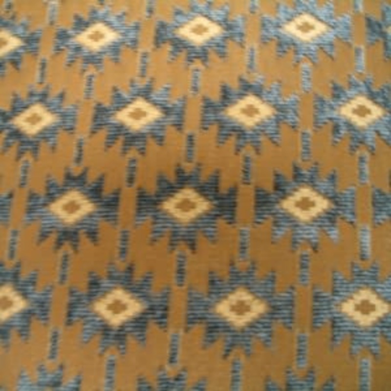 58" Western Upholstery Chenille Slate and Brown