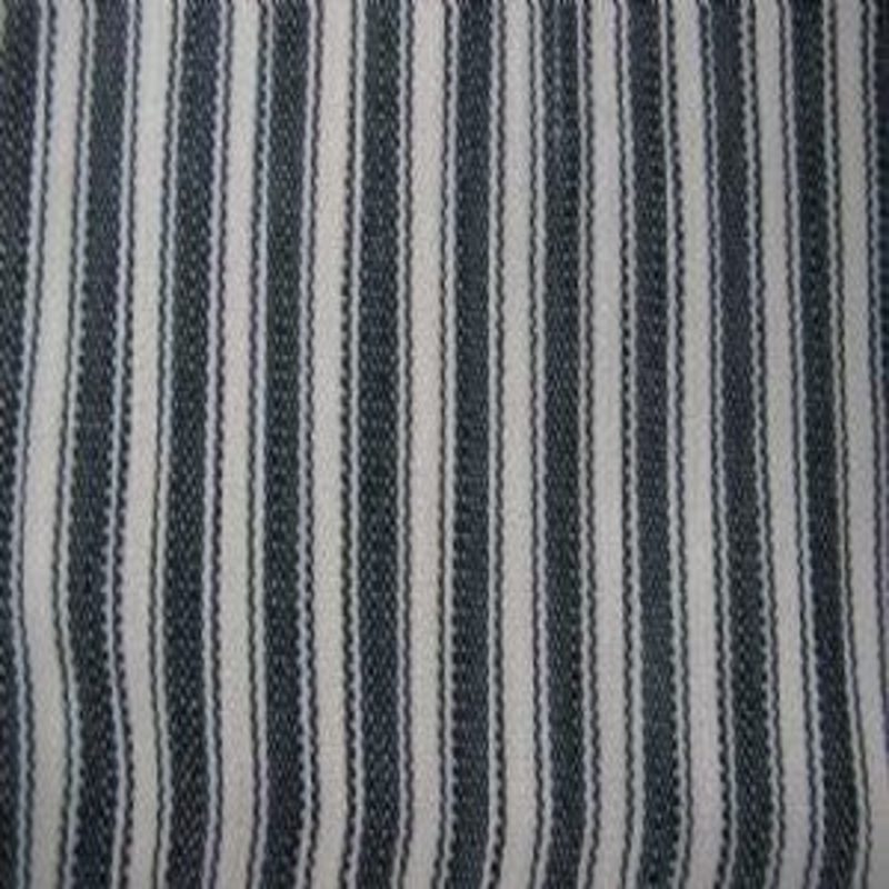 60" Upholstery Ticking Stripe Black and Ivory Murphy Onyx