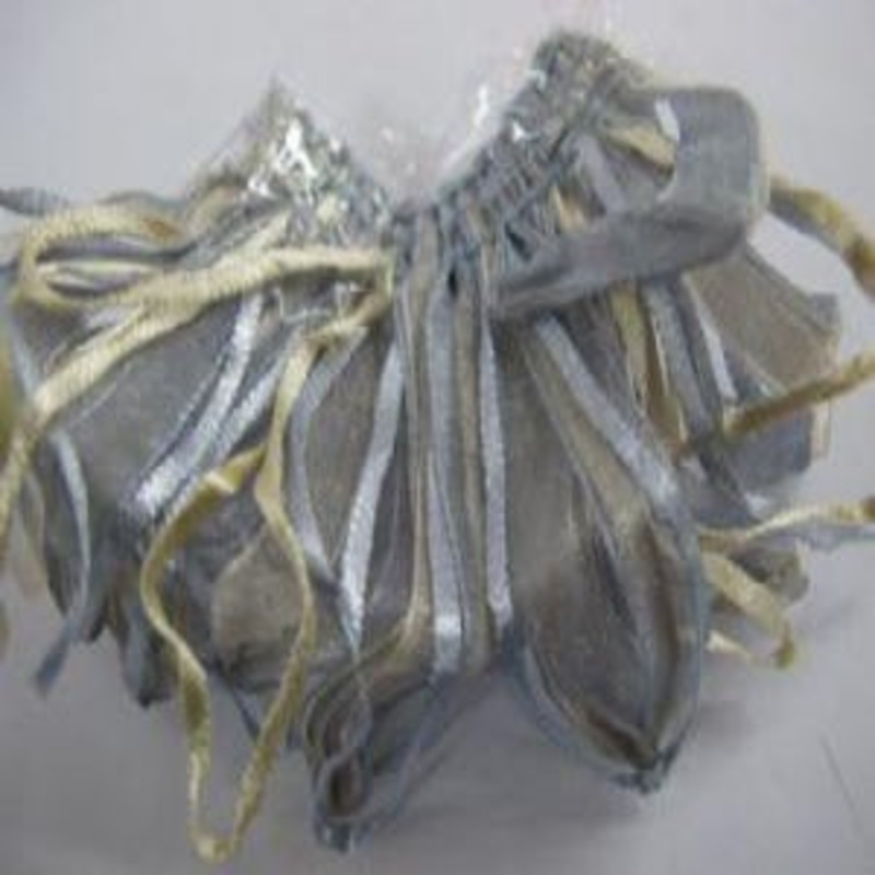 Fringe 2 3/4" Silk Ribbon Loop BF-1402 Color 03/28 Blue, Gray and Ivory