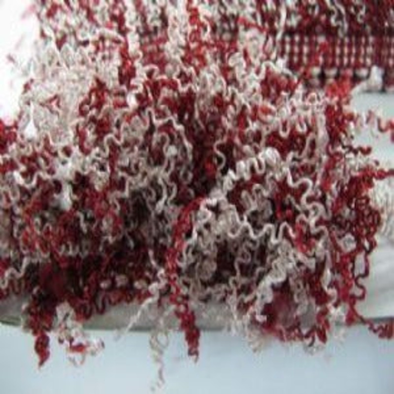 Fringe Espumillion Rizado BF-108 Color 17/36 Burgandy  and White