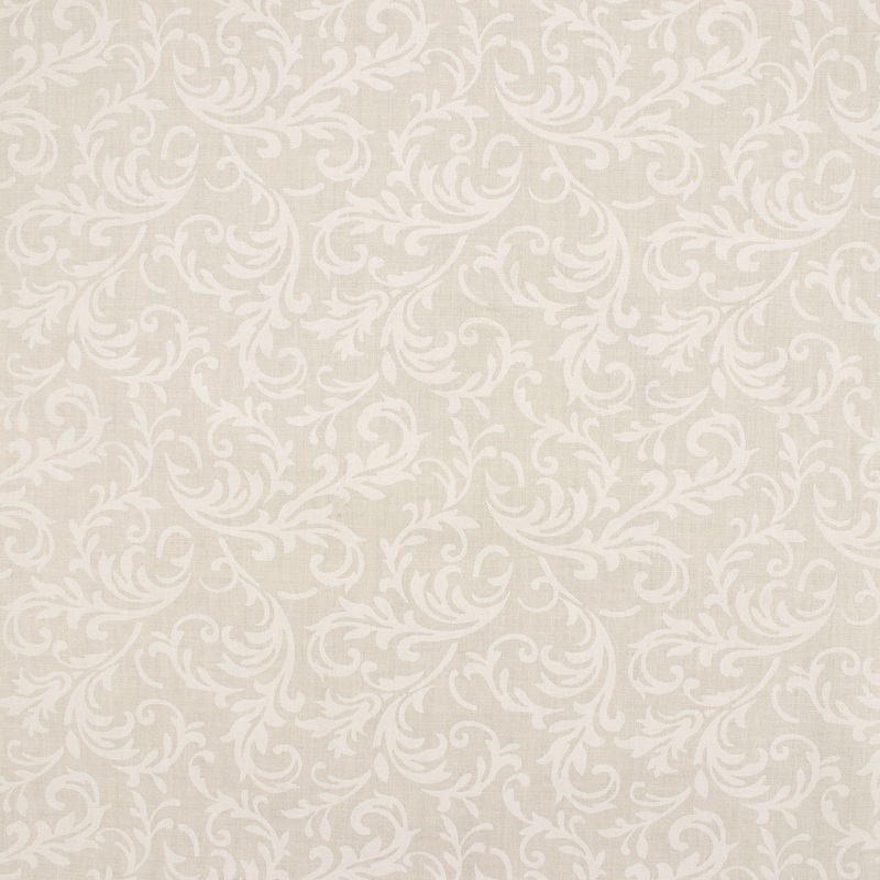 Wide-width fabric - MONOTONE - Damask - Eggshell