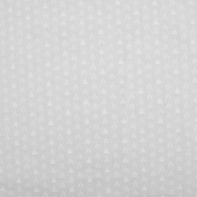 Wide-width fabric - MONOTONE - Triangles - White