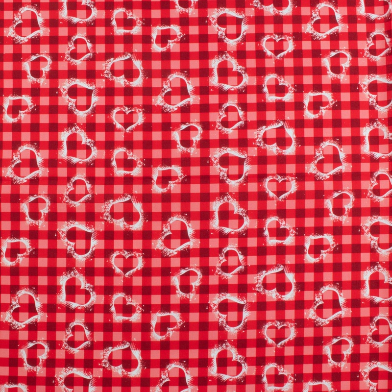 VALENTINE'S Printed Cotton - 042 - Red