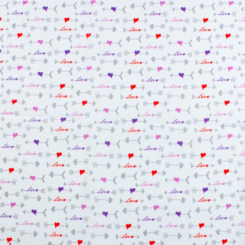 VALENTINE'S Printed Cotton - 045 - White
