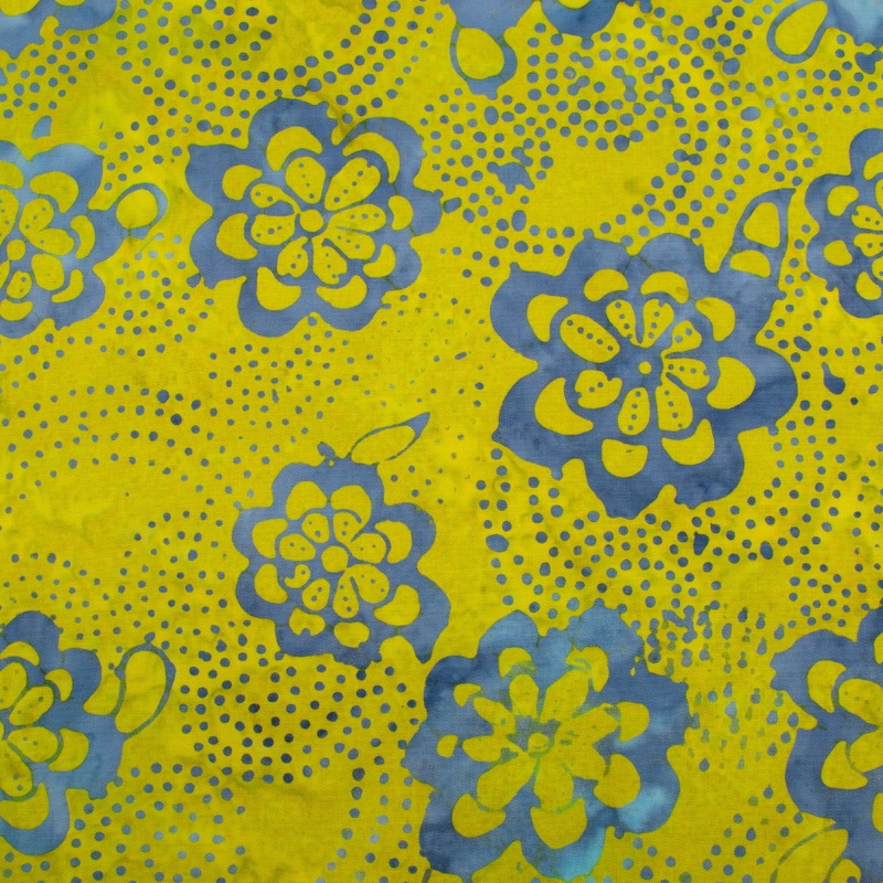 BALI batik - Daisy - Green / Blue