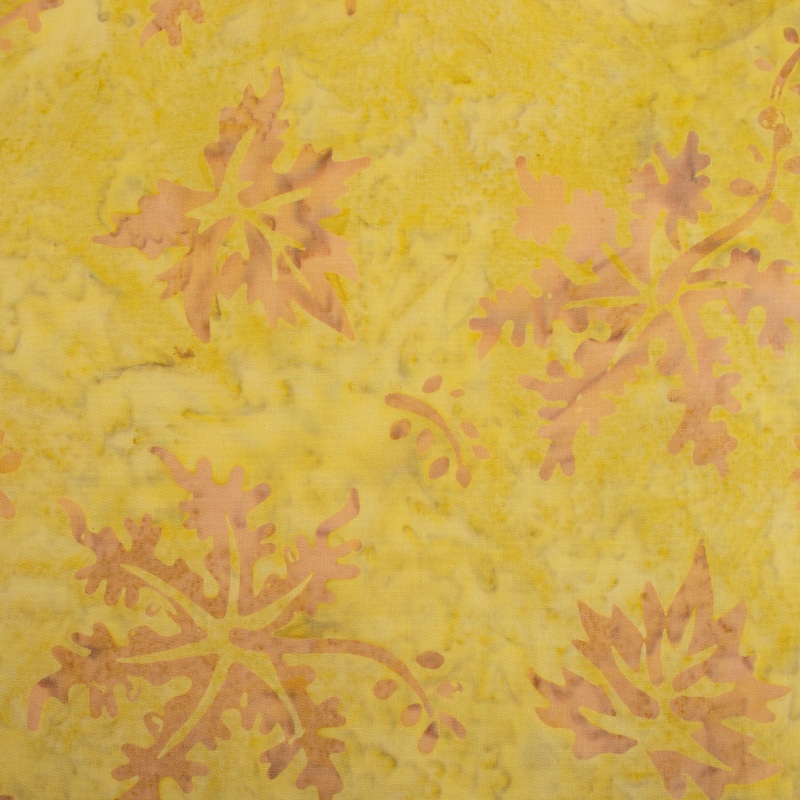 BALI batik - Leafs - Yellow