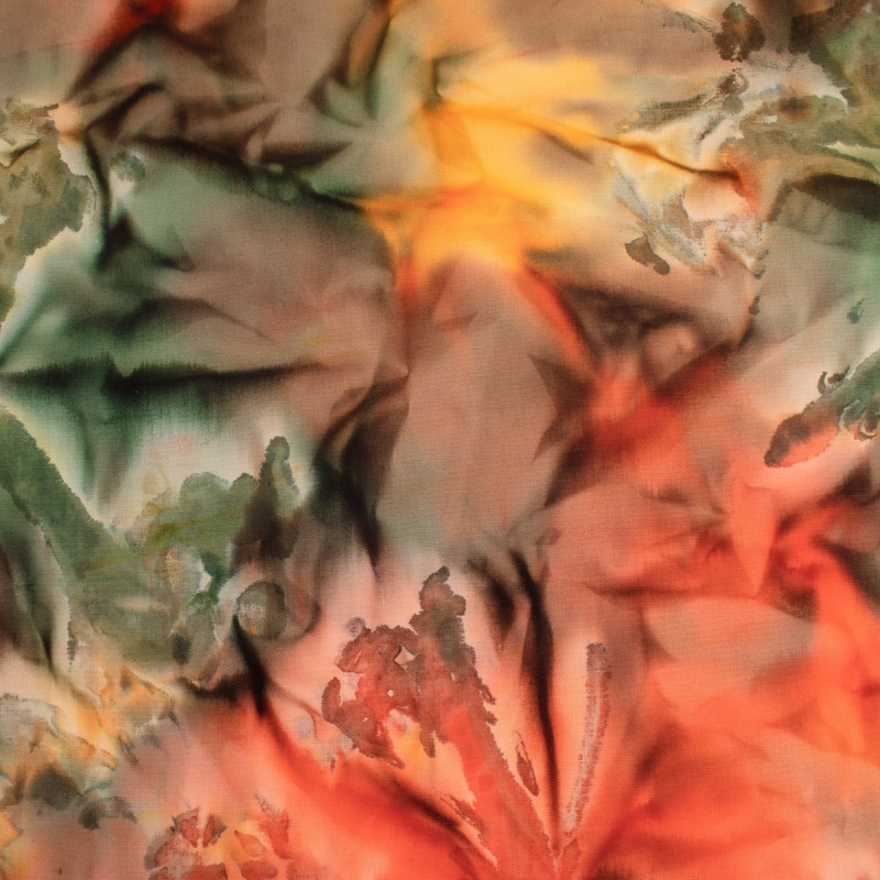 BALI batik - Marble - Green / Red / Yellow