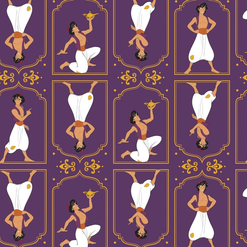 Camelot - PRIVILGE - Licensed Cotton Print - Aladdin frame - Purple