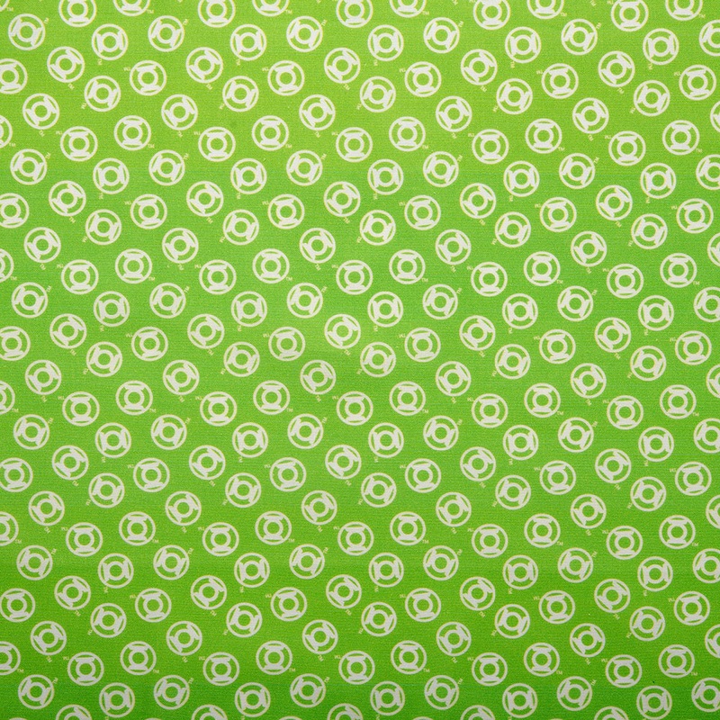 Camelot - PRIVILGE - Licensed Cotton Print - Green lantern logo - Green