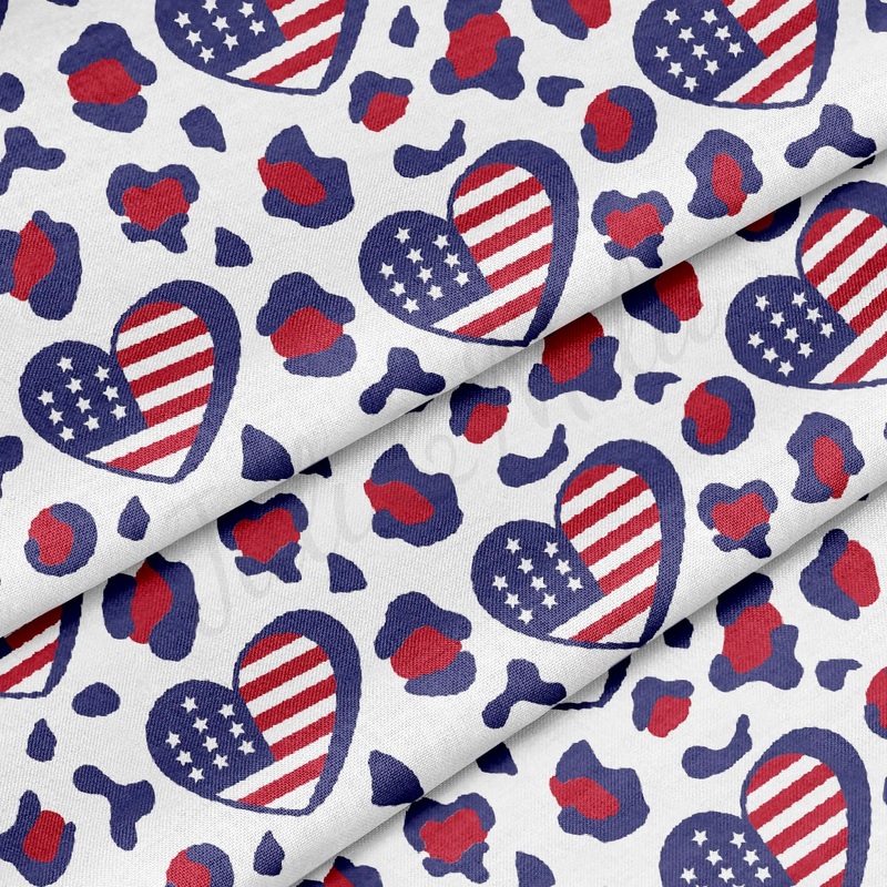 100% Cotton Fabric By the Yard Printed in USA Cotton Sateen -  Cotton CTN1355 4th of July Patriotic