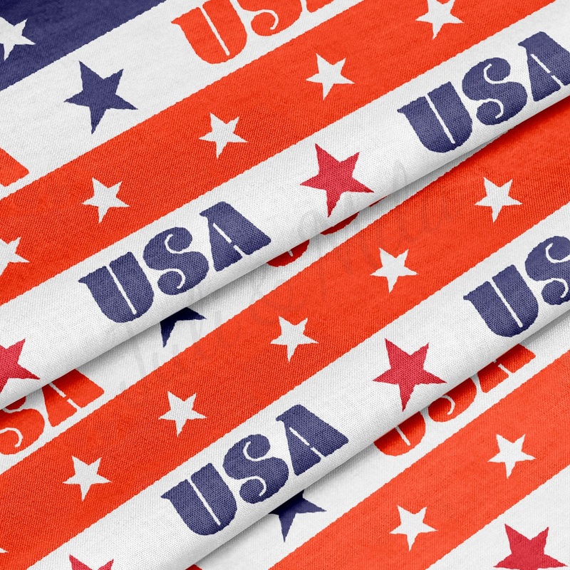 100% Cotton Fabric By the Yard Printed in USA Cotton Sateen -  Cotton CTNPT52 4th of July Patriotic