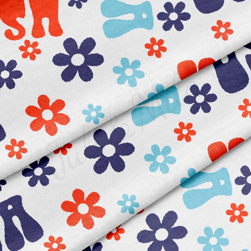 100% Cotton Fabric By the Yard Printed in USA Cotton Sateen -  Cotton CTNPT60 4th of July