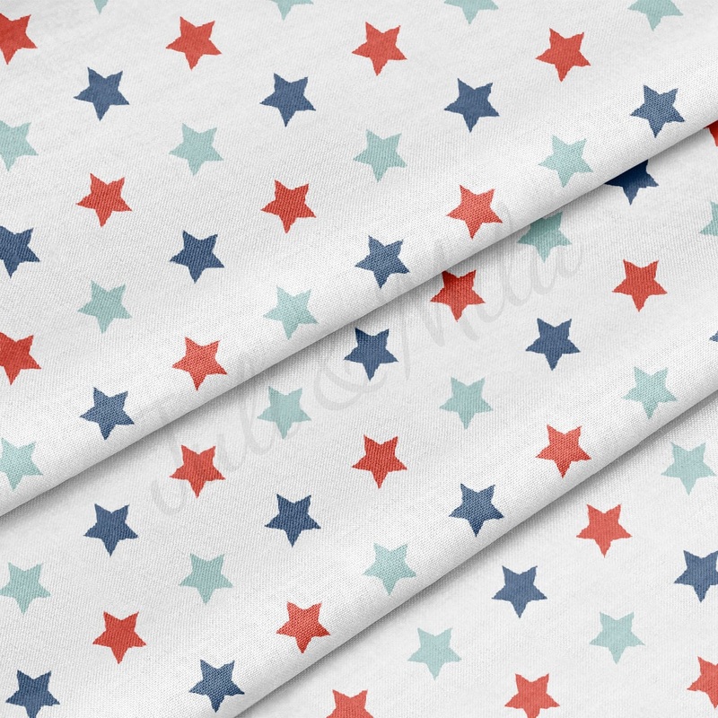 100% Cotton Fabric By the Yard Printed in USA Cotton Sateen -  Cotton CTNPT88 4th of July