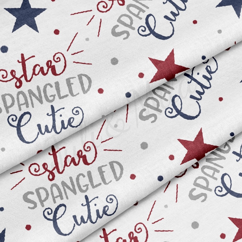 100% Cotton Fabric By the Yard Printed in USA Cotton Sateen -  Cotton CTNPT92 4th of July Patriotic