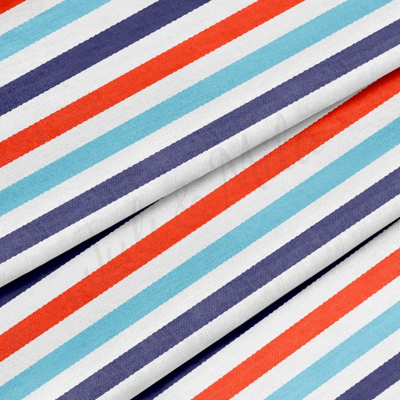 100% Cotton Fabric By the Yard Printed in USA Cotton Sateen -  Cotton CTNStripes20 4th of July