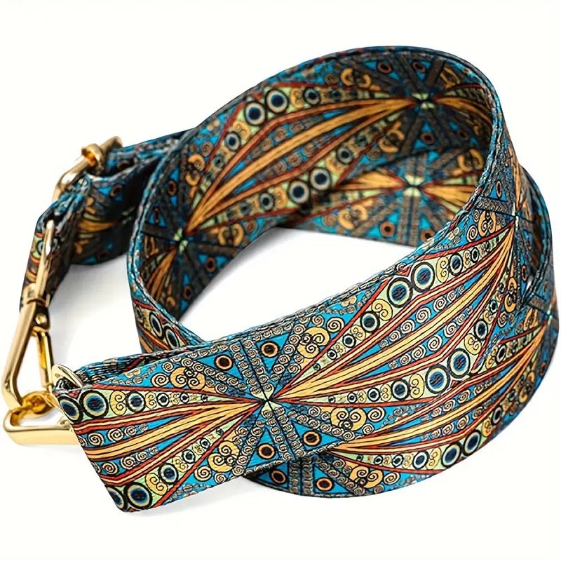 Nylon Adjustable Shoulder Strap - Boho Peacock