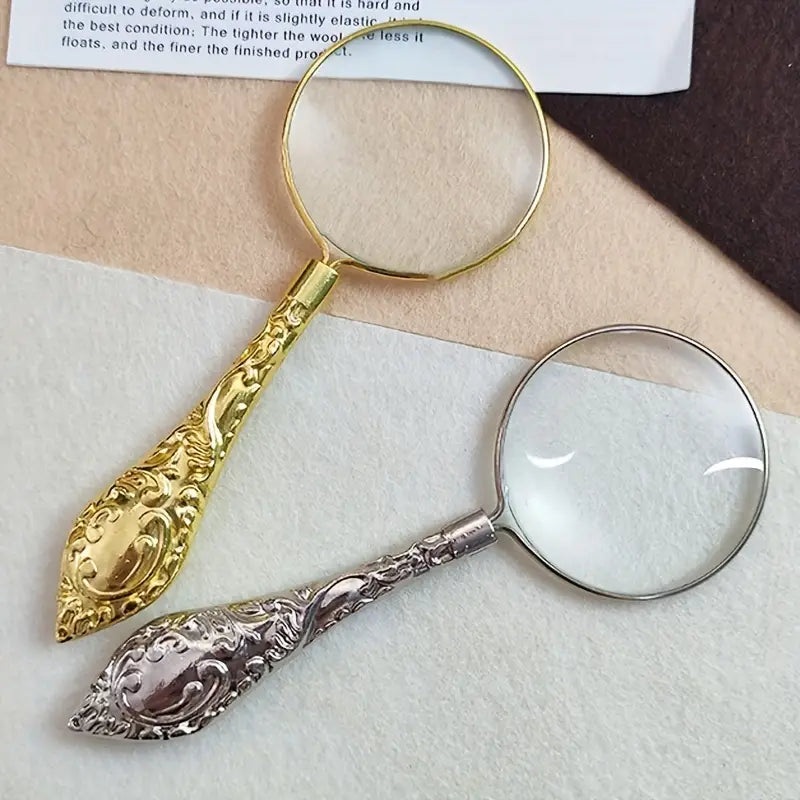Vintage Metal Magnifying Glass