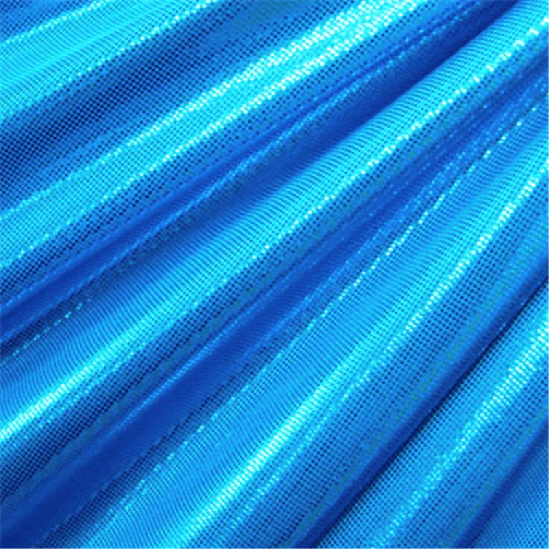 Turq/Turq Laser Foil Dot Bolt Fabric