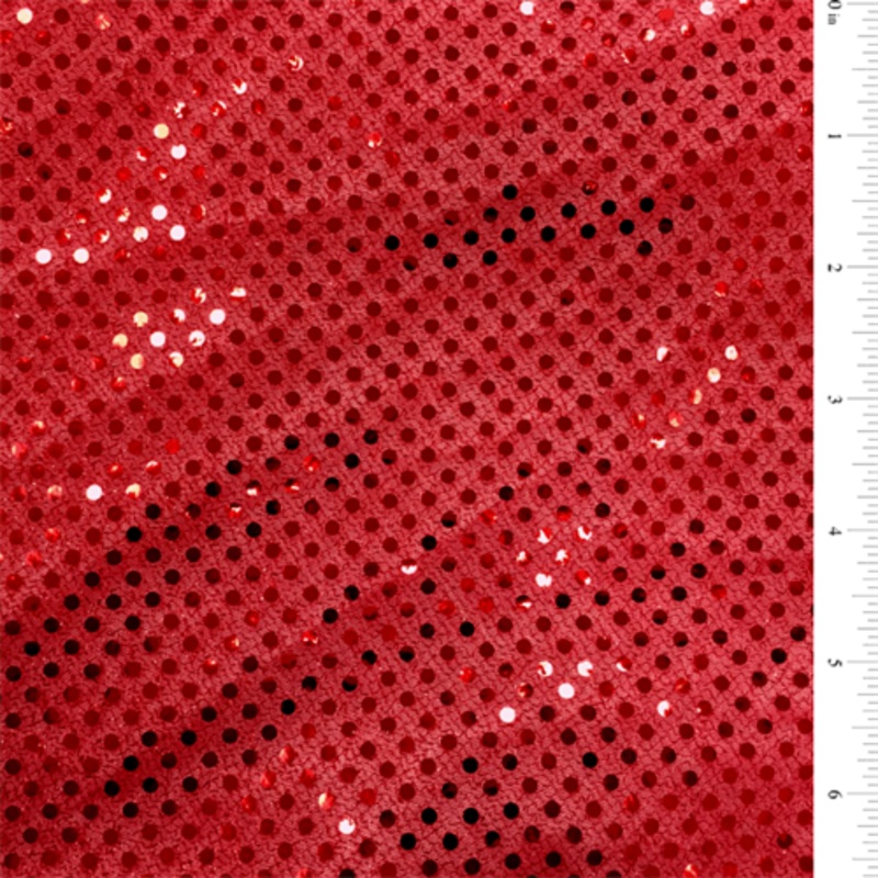 12 YD Bolt-Red Sequin Knit Fabric