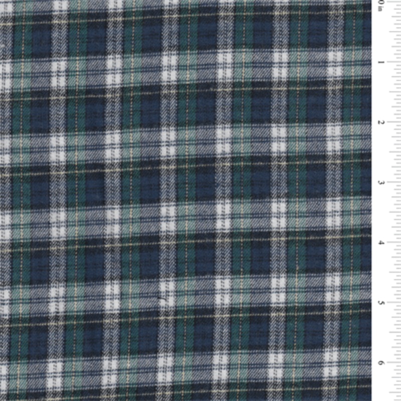 15 YD Bolt-Blue/Green Multi Plaid Flannel Fabric