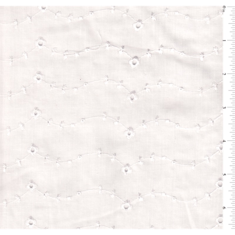 15 YD Bolt-White Eyelet Fabric