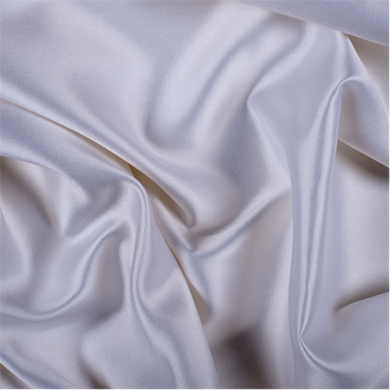 Runway Silks White Silk/Wool Gab Fabric - Reorderable